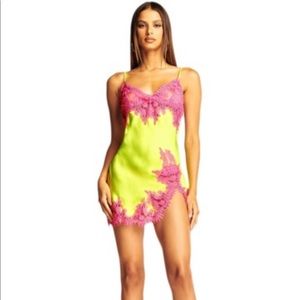 I.AM.GIA Everlee dress, pink and green size Small